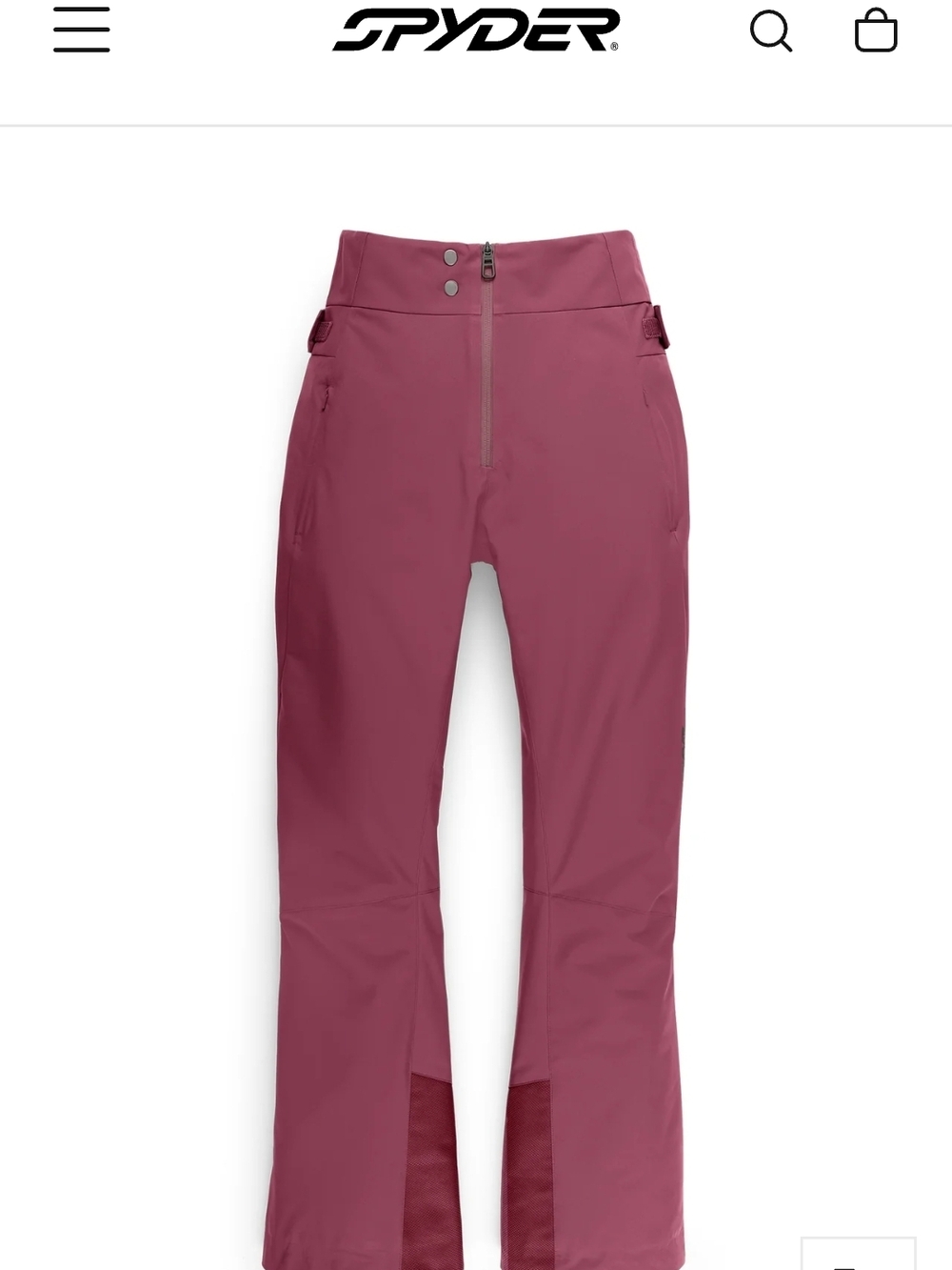 Spyder Women's Ski Pants in Dusty Rose